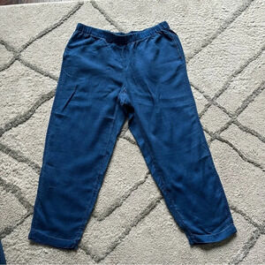 J jill Purejill pull on pants mom fit loose leg taper leg tencel 1X